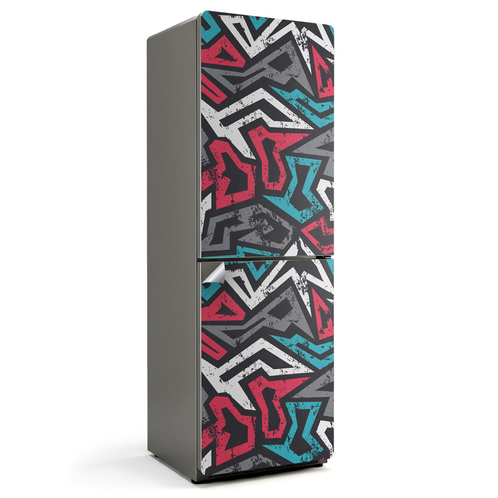 Samolepiaca nálepka na chladničku Dynamické geometrické vzory