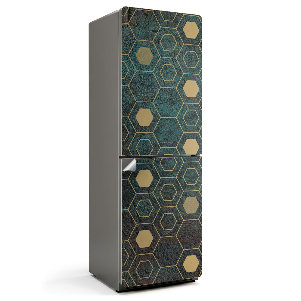 Fototapeta na chladničku Šesťhranný vzor s rámami