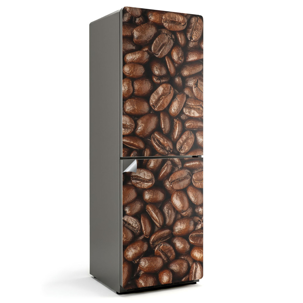 Fototapeta na chladničku Detailný záber na kávové zrná