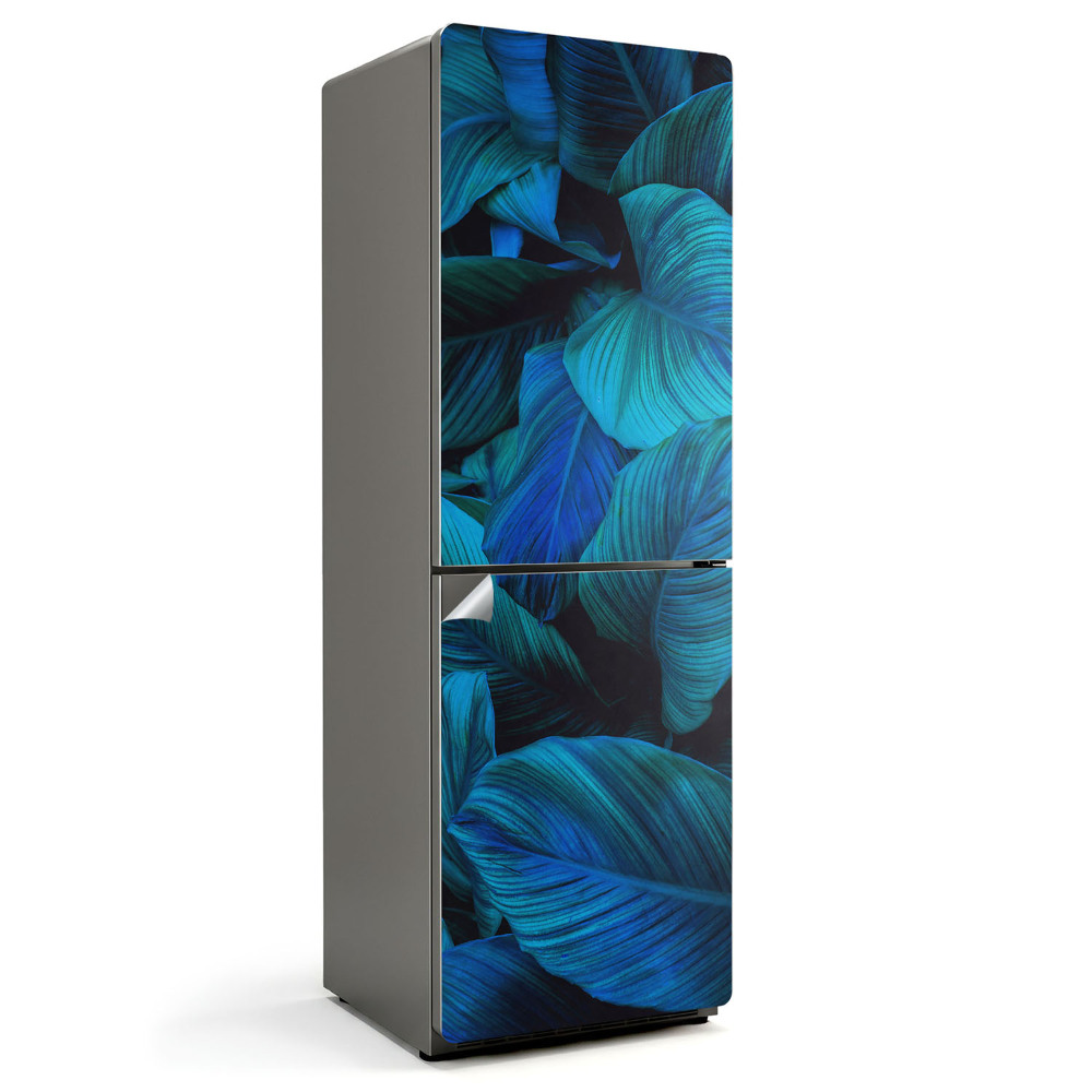 Fototapeta na chladničku Listy v odtieňoch modrej