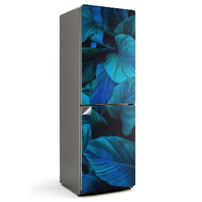 Fototapeta na chladničku Listy v odtieňoch modrej