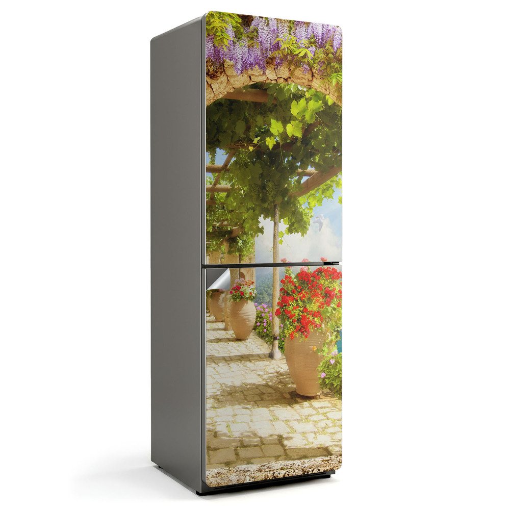 Fototapeta na chladničku Očarujúca záhrada s kvetmi