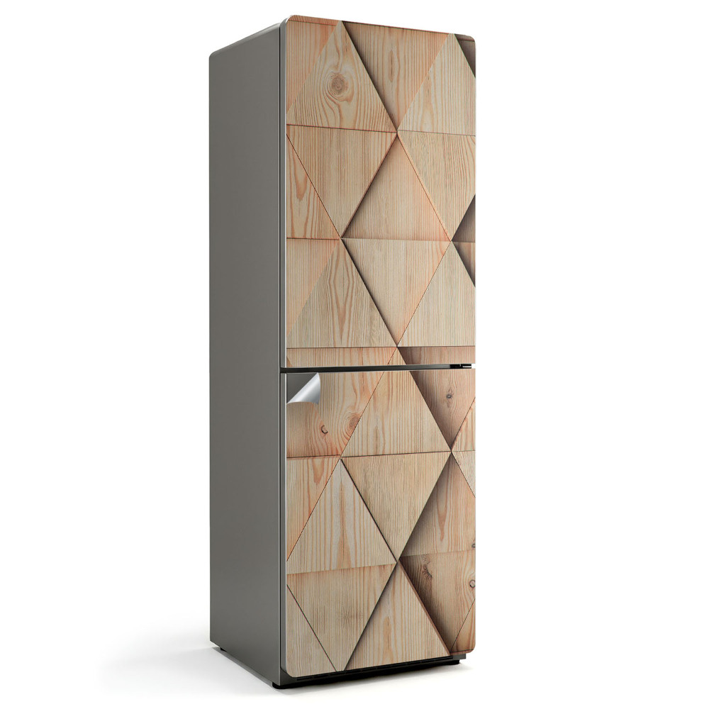 Fototapeta na chladničku Geometria drevených vzorov