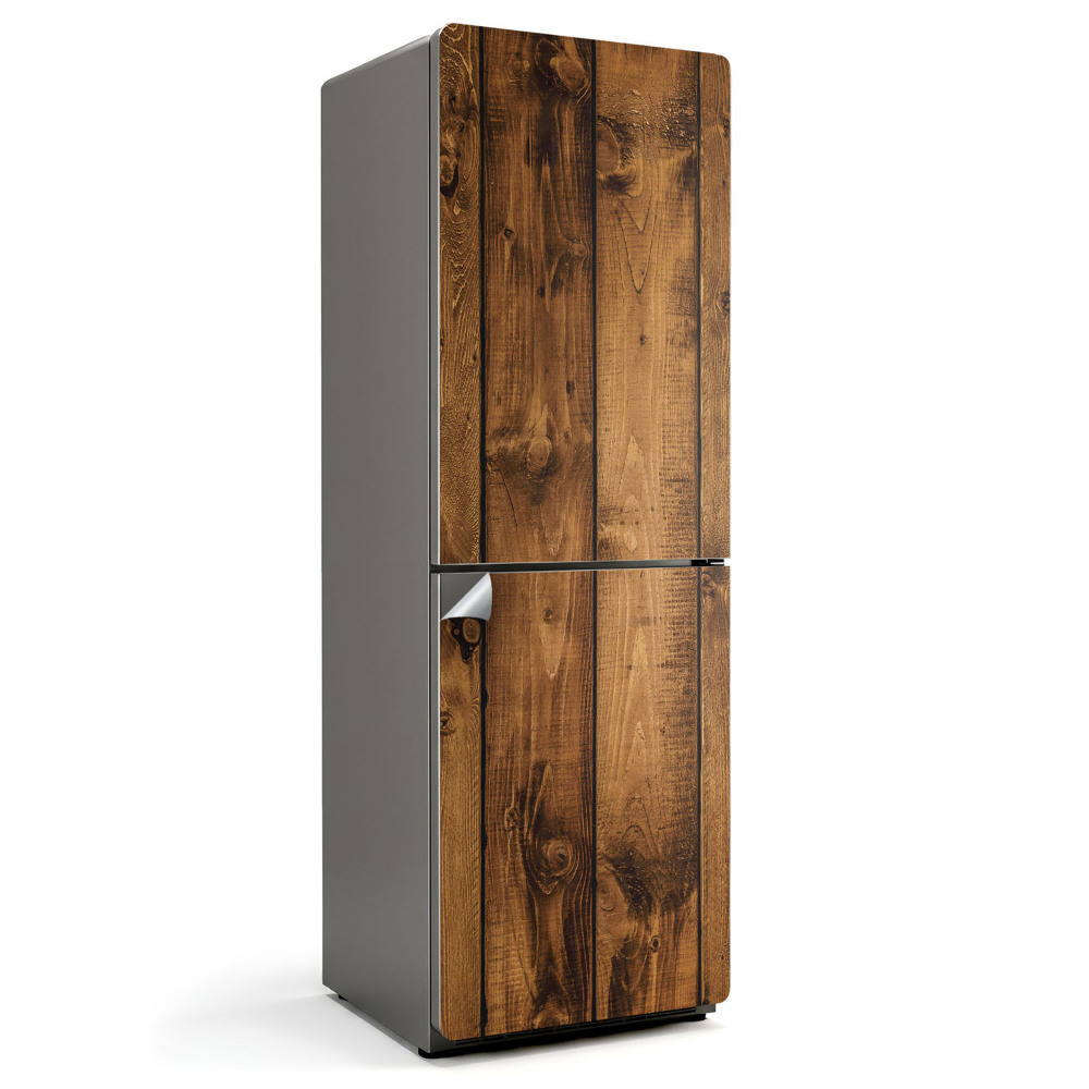 Samolepiaca nálepka na chladničku Vertikálne drevené dosky