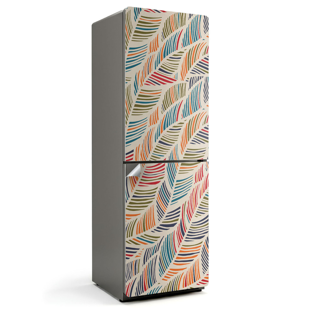 Samolepiaca nálepka na chladničku Vzor listov vo vlnách