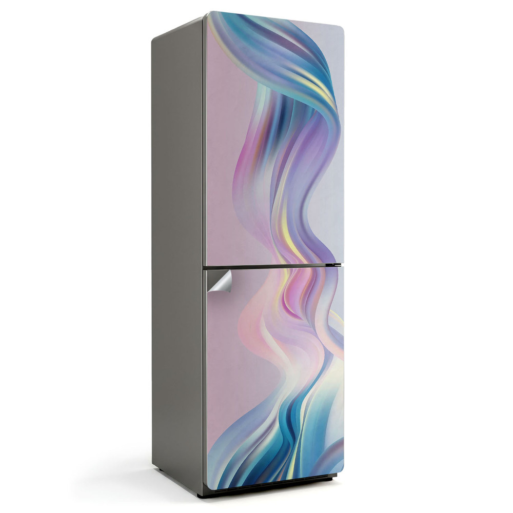 Samolepiaca nálepka na chladničku Vlny v pastelových odtieňoch