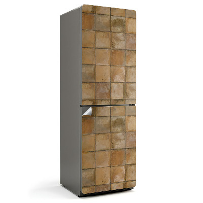 Samolepiaca nálepka na chladničku Dlaždice v zemitých tónoch