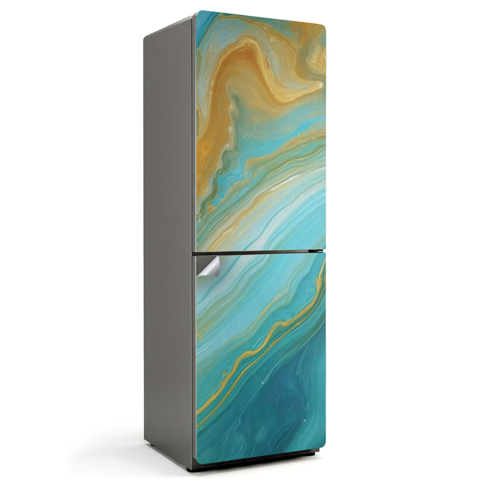 Fototapeta na chladničku Abstraktné farebné vlny