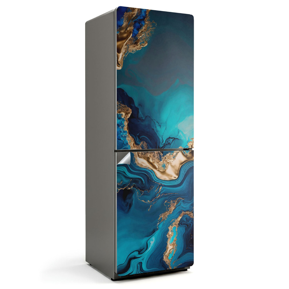 Samolepiaca nálepka na chladničku Abstraktné vlny a škvrny