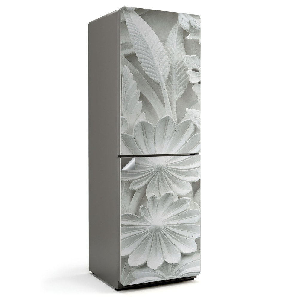 Samolepiaca nálepka na chladničku Reliéfny kvetinový vzor