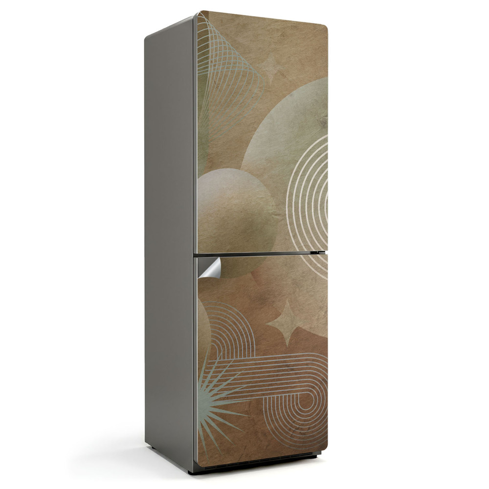 Fototapeta na chladničku Abstraktné kruhy a čiary