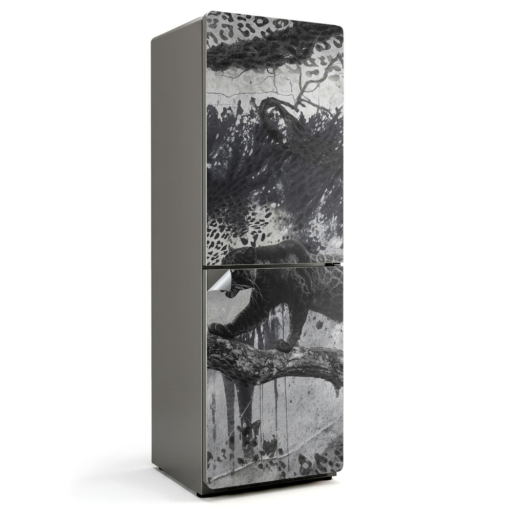 Nálepka na chladničku Panter na konári