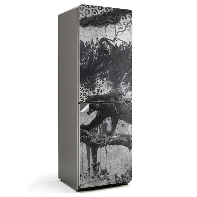 Nálepka na chladničku Panter na konári