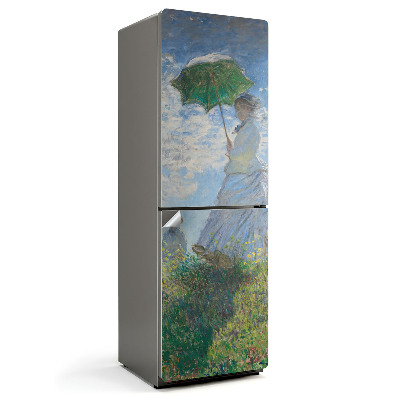 Fototapeta na chladničku Žena s dáždnikom