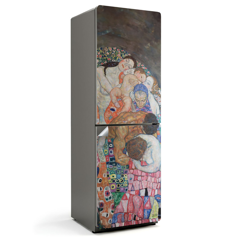 Samolepiaca nálepka na chladničku Smrť a život Gustav Klimt