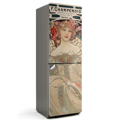 Nálepka na chladničku Portrét ženy Alfonsa Muchu