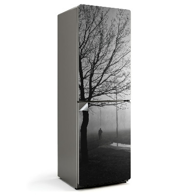 Fototapeta na chladničku Zimná prechádzka v hmle