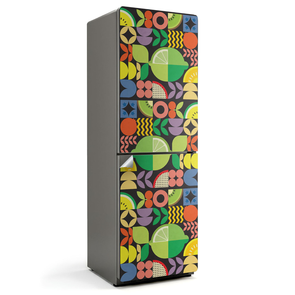 Fototapeta na chladničku Ovocný geometrický vzor