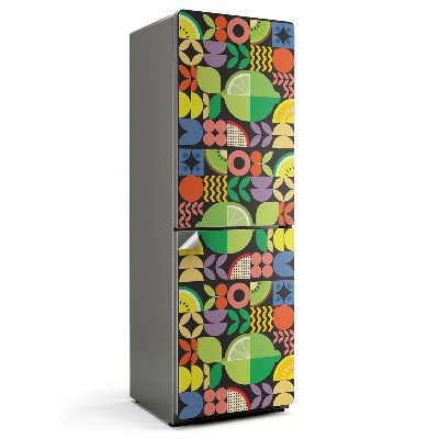 Fototapeta na chladničku Ovocný geometrický vzor