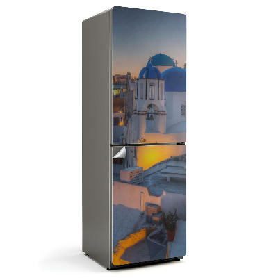 Fototapeta na chladničku Malebný výhľad na Santorini