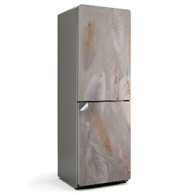 Nálepka na chladničku Jemné pierka na pozadí