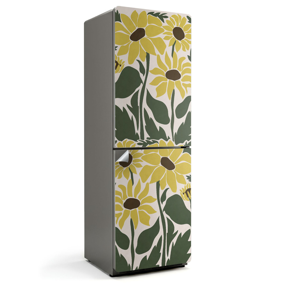 Samolepiaca nálepka na chladničku Kvetinový vzor s listami