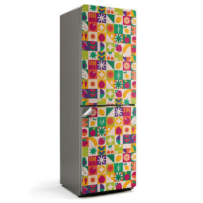 Samolepiaca nálepka na chladničku Farebný vzor s ovocím