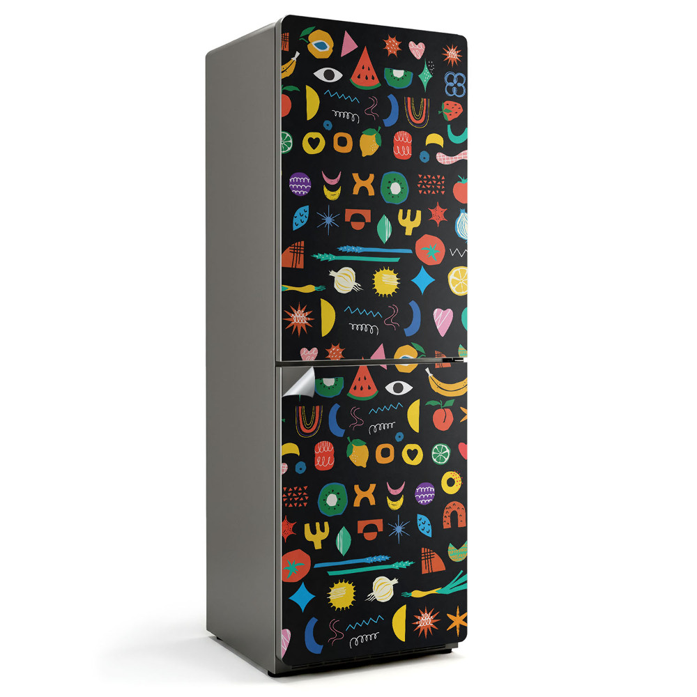 Samolepiaca nálepka na chladničku Farebné abstraktné tvary