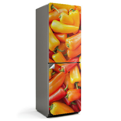 Fototapeta na chladničku Zloženie farebných paprík