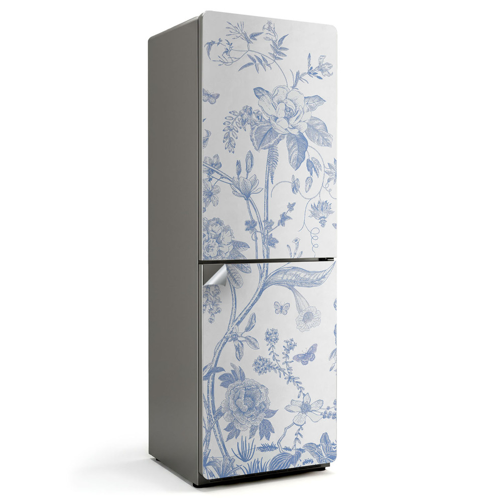 Fototapeta na chladničku Kvetinové ilustrácie s hmyzom