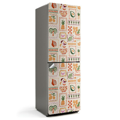 Nálepka na chladničku Rastlinné a geometrické vzory