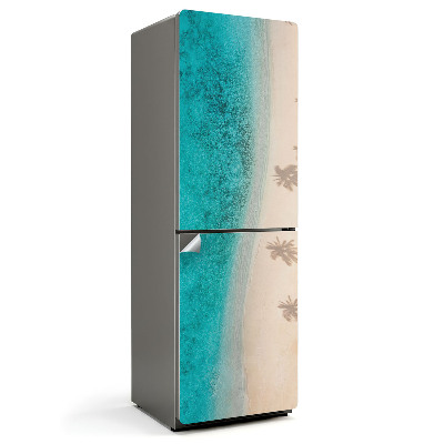 Nálepka na chladničku Pláž s tieňmi palmy