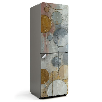 Samolepiaca nálepka na chladničku Kruhy abstraktnej maľby