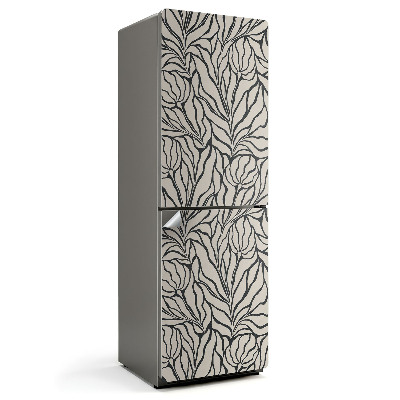 Nálepka na chladničku Vzor listov vo vlnách