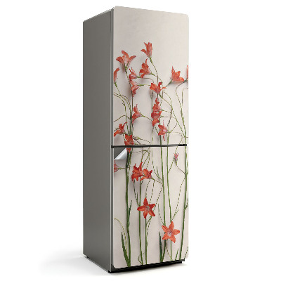 Fototapeta na chladničku Jemné vertikálne kvety