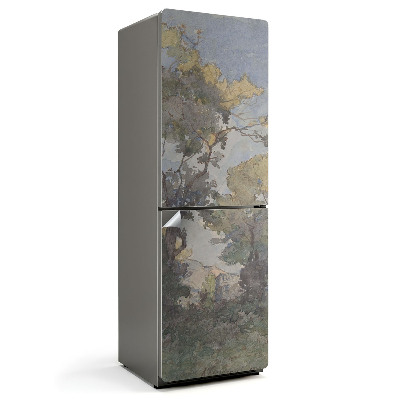 Nálepka na chladničku Maliarska krajina so stromami