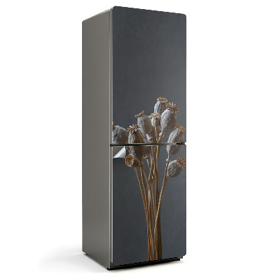 Nálepka na chladničku Kytica zo suchých makových hláv