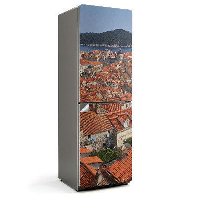 Nálepka na chladničku Strechy prímorského mesta