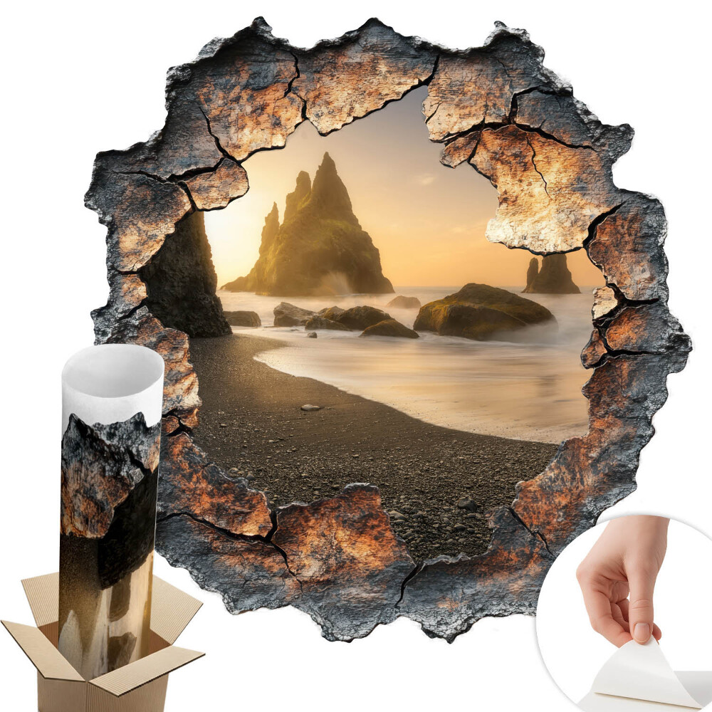 Fototapeta diera v stene 97x100 Vodné kamene