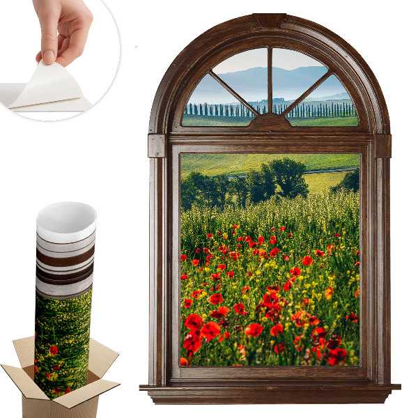 Falošné okno na stenu 68x100 Malebná krajina