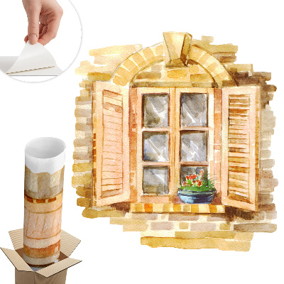 Falošné okno na stenu 93x100 Idylické okno