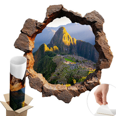 Fototapeta diera v stene 100x99 Skalné okno