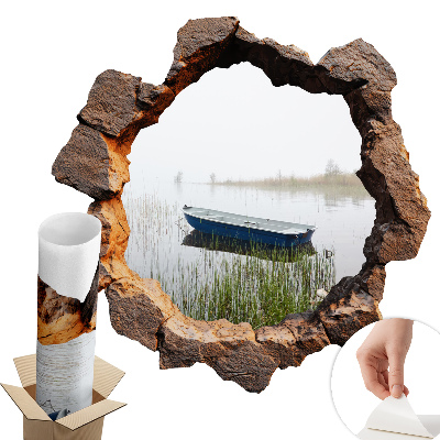 Fototapeta diera v stene 100x99 Kamenné jazero