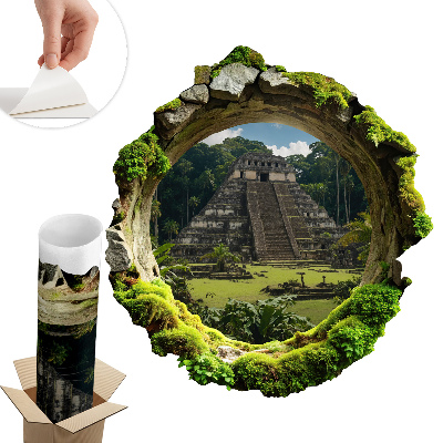 Fototapeta diera v stene 93x100 Tropická scenéria