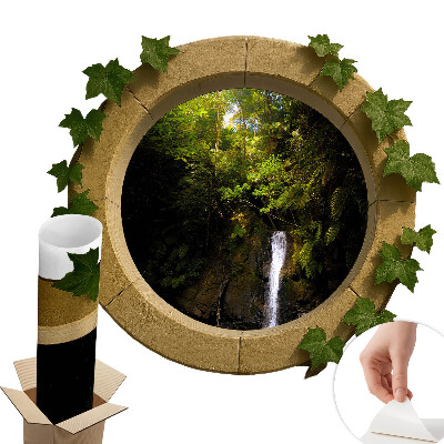 Falošné okno na stenu 100x87 Zelená krajina