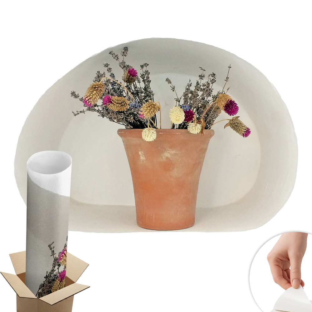 3d samolepka na stenu 100x68 Sušené kvety