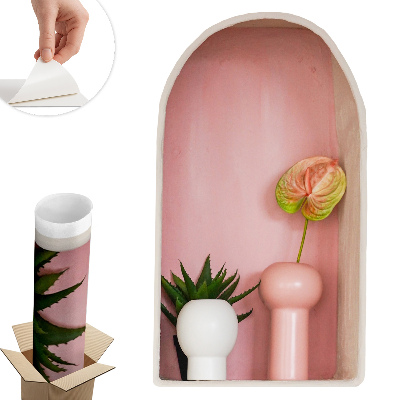 3d samolepka na stenu 75x130 Jemná vegetácia