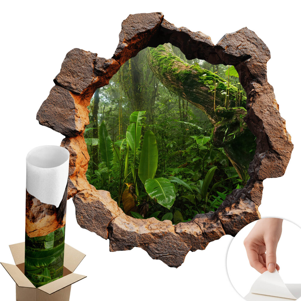 Fototapeta diera v stene 130x129 Zelený zázrak