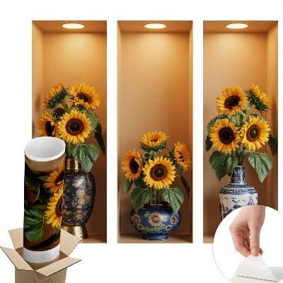 3d samolepka na stenu 130x118 Kytice slnečníc