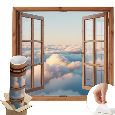 Falošné okno na stenu 130x121 Oblaky na oblohe